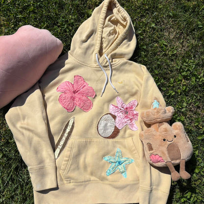 Yellow Patched Summer Hoodie
