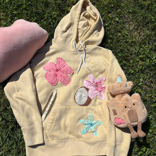 Yellow Patched Summer Hoodie
