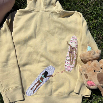Yellow Patched Summer Hoodie
